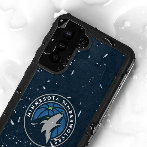 NBA Minnesota Timberwolves Distressed Galaxy S24 Waterproof Case